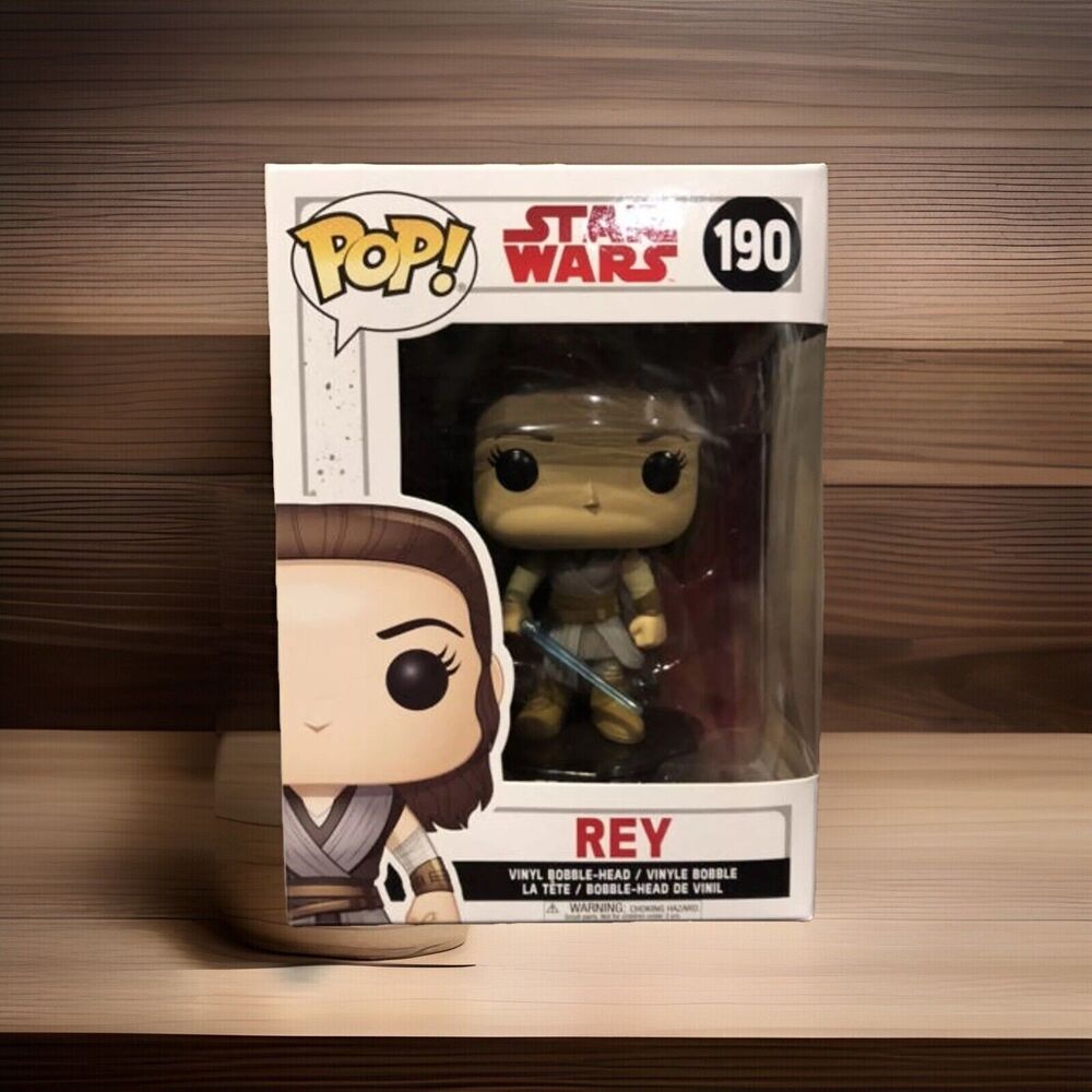 Funko Pop Rey 190 Star Wars The Last Jedi Vinyl Figure Jedi Training New Box